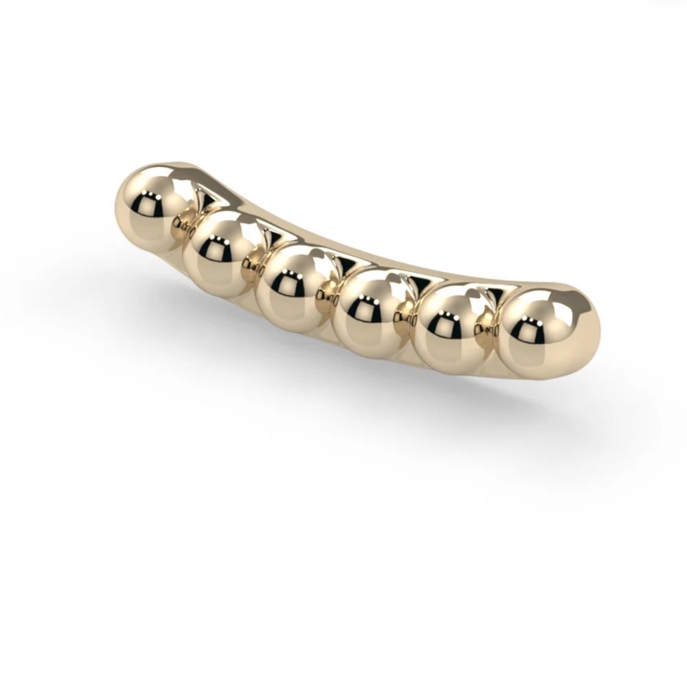14k Bali threaded kiwi diamond end